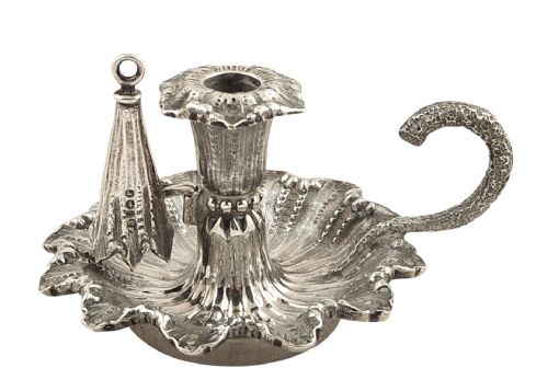 Antique William IV Sterling Silver Chamberstick with Snuffer 1832
