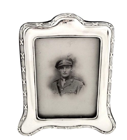 Antique Edwardian Sterling Silver 8" Photo Frame 1902