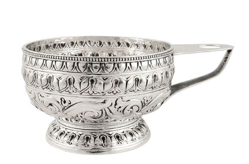 Unusual Antique Solid Sterling Silver Large Cup 1910