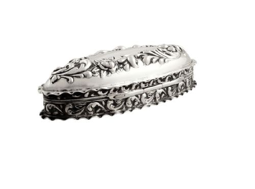 fig 1. Antique Edwardian Sterling Silver Trinket Box 1901