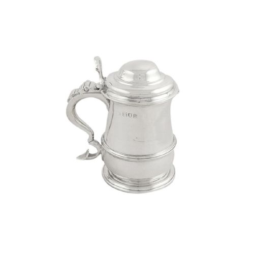 Antique Sterling Silver 3 1/2" Lidded Tankard Jug 1913