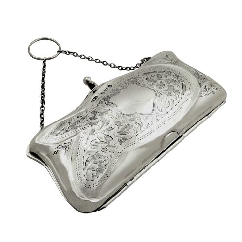 Antique Sterling Silver Purse 1916