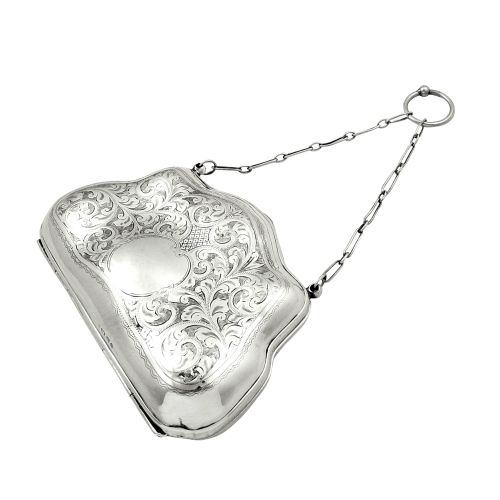 Antique Sterling Silver Purse 1918