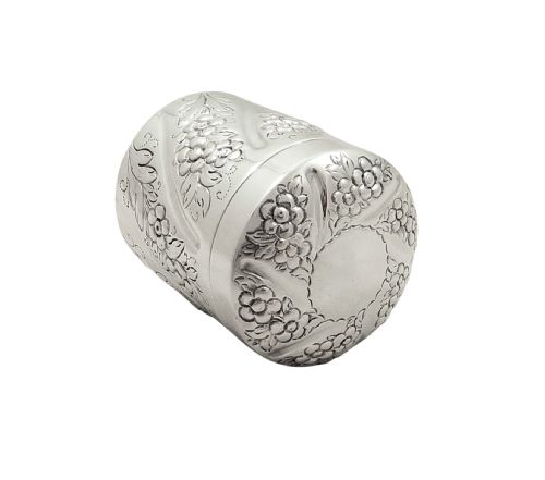 fig 1. Antique Edwardian Sterling Silver Vanity Pot 1902