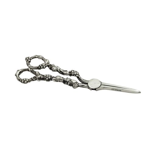 Pair of Antique Victorian Sterling Silver Grape Shears / Scissors 1889
