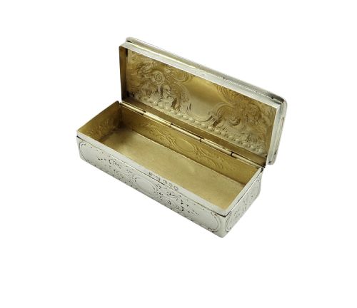 fig 1. Antique Victorian Sterling Silver Trinket Box 1896