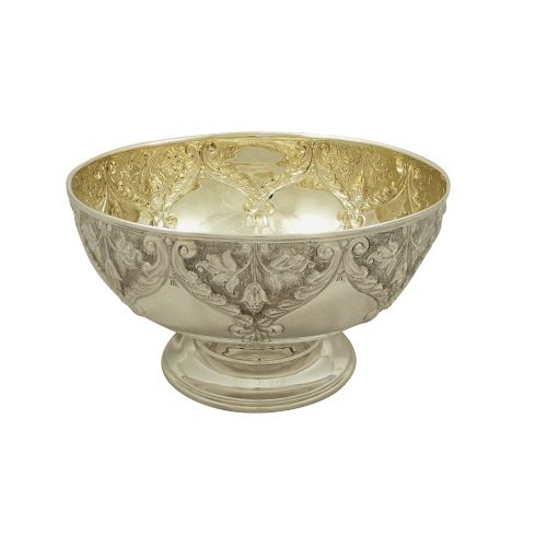 Antique Edwardian Sterling Silver 8 1/2" Bowl 1904