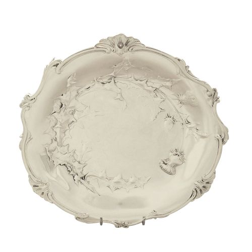 Antique Victorian Sterling Silver 9 1/2" Thistle Dish 1898