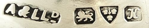 fig 1. Antique Edwardian Sterling Silver 'Thistle' Ring Tree / Pin Cushion 1910