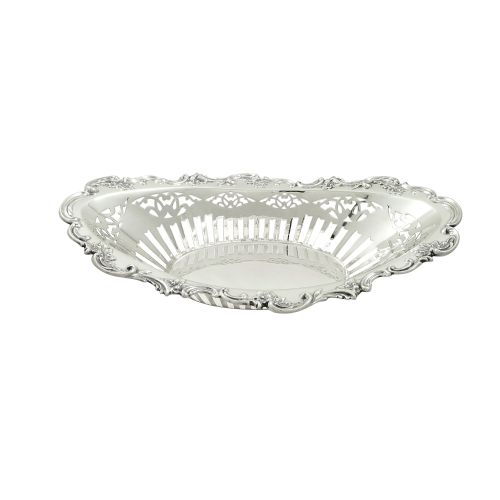 Antique Edwardian Sterling Silver 11" Pierced Dish / Bowl 1904
