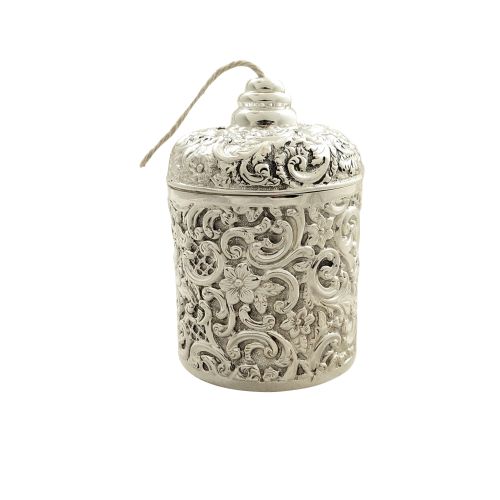 Antique Victorian Sterling Silver String Box / Holder 1900