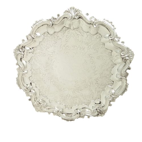 Antique Victorian Silver Plated 12" Tray / Salver C1880