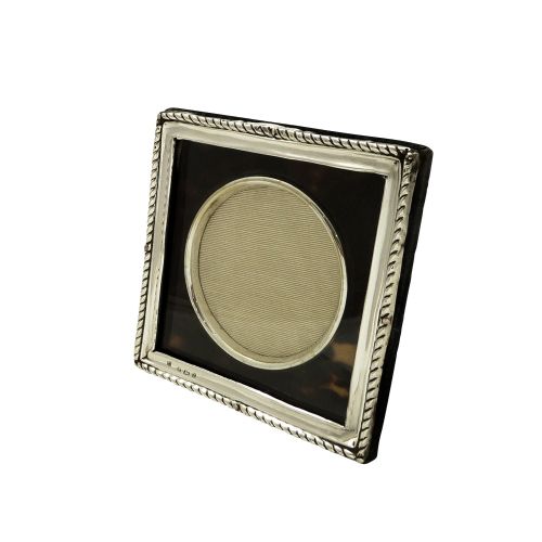 Antique Edwardian Sterling Silver & Tortoiseshell Photo Frame 1905