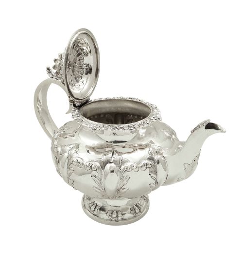 fig 1. Antique Victorian Sterling Silver Teapot 1855