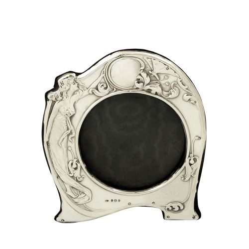 Antique Art Nouveau Sterling Silver Photo Frame 1907