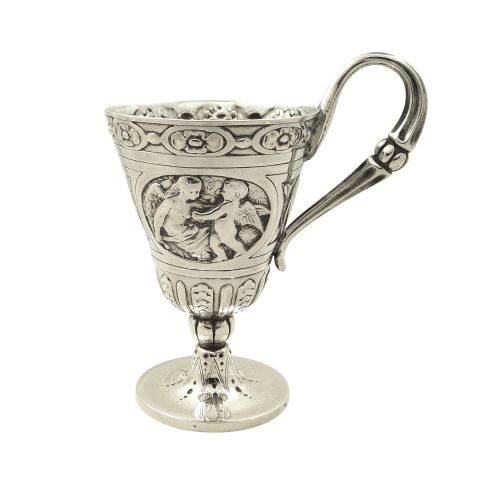 Antique Victorian Sterling Silver Christening Mug 1866