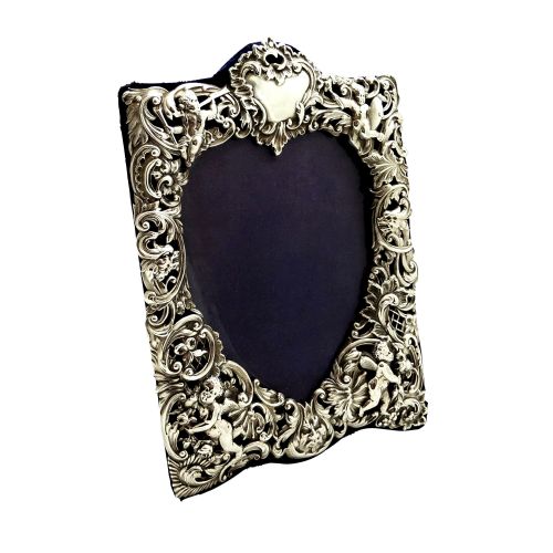 Antique Victorian Sterling Silver 7 1/2" Photo Frame 1897
