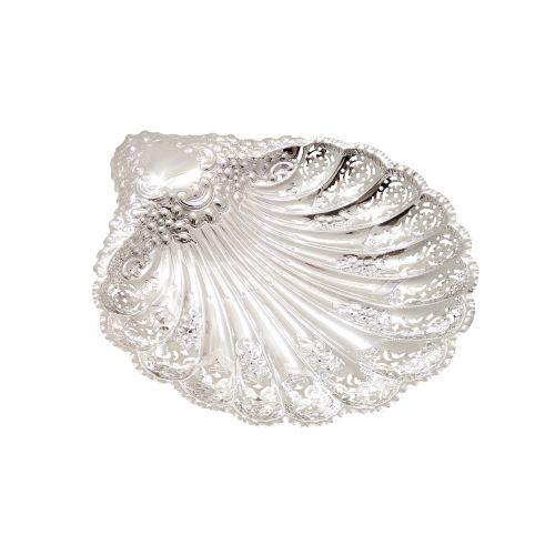 Antique Edwardian Sterling Silver Shell Dish 1905