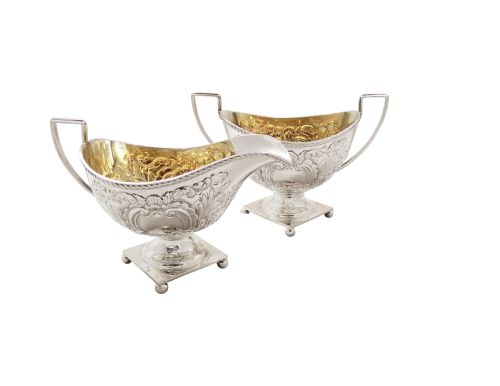 fig 1. Antique Edwardian Sterling Silver Jug & Bowl 1907