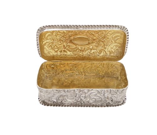 fig 1. Antique Victorian Sterling Silver Trinket Box 1891