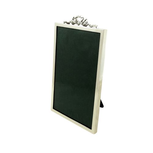 Antique Sterling Silver 8" 'Bow / Ribbon' Photo Frame 1914