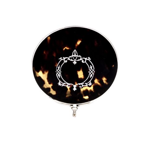 fig 1. Antique Sterling Silver & Tortoiseshell 3 1/2