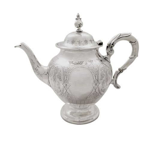 Antique Victorian Sterling Silver Teapot 1874