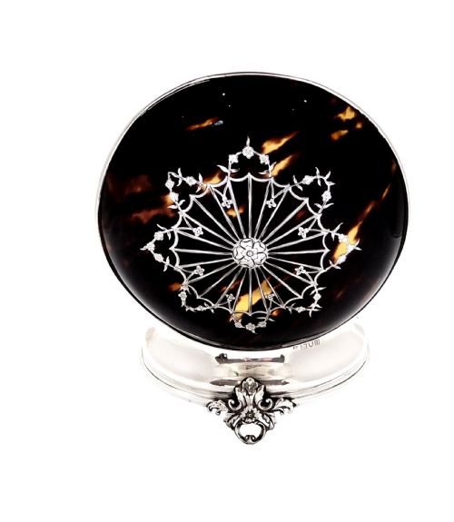 fig 1. Antique Edwardian Sterling Silver & Tortoiseshell 4 3/4