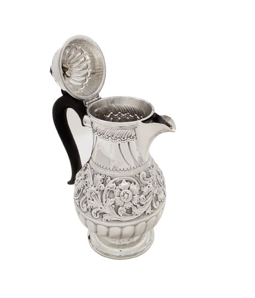 fig 1. Antique Victorian Sterling Silver Water Pot / Jug 1894