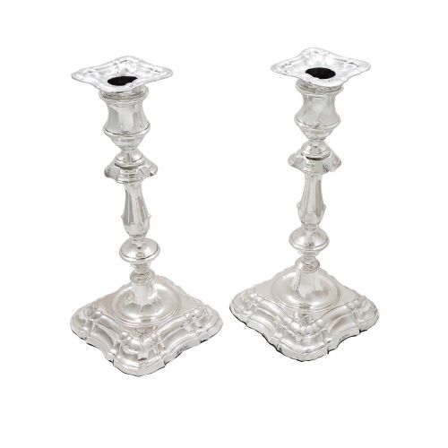 Pair of Antique Edwardian Sterling Silver 10" Candlesticks 1910