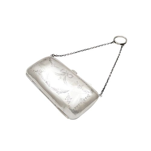 Antique Sterling Silver Purse 1919