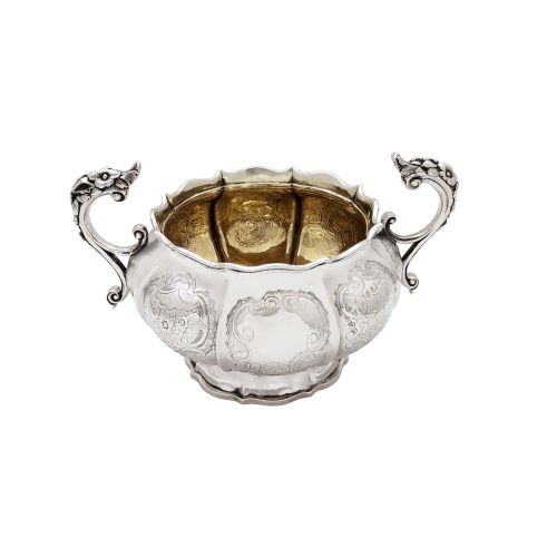 Antique Georgian Sterling Silver 2 Handle Bowl 1827