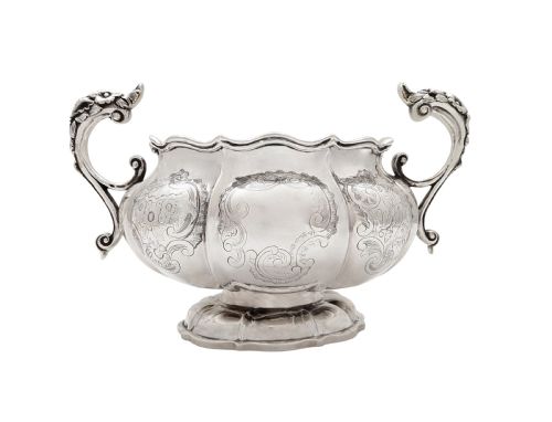 fig 1. Antique Georgian Sterling Silver 2 Handle Bowl 1827