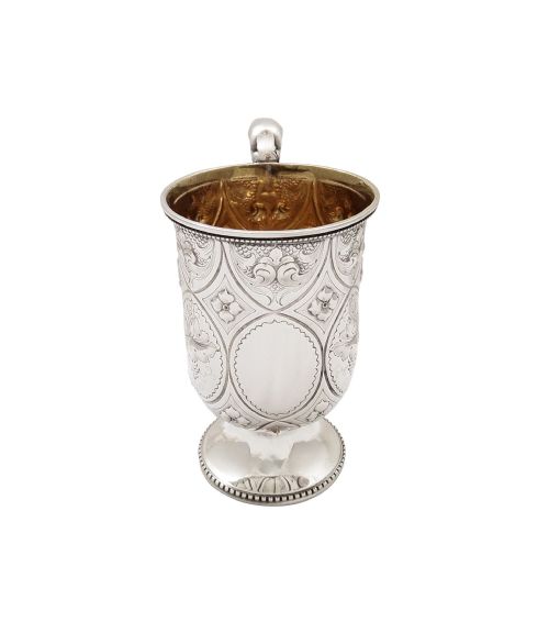 fig 1. Antique Victorian Sterling Silver Christening Mug / Tankard 1892