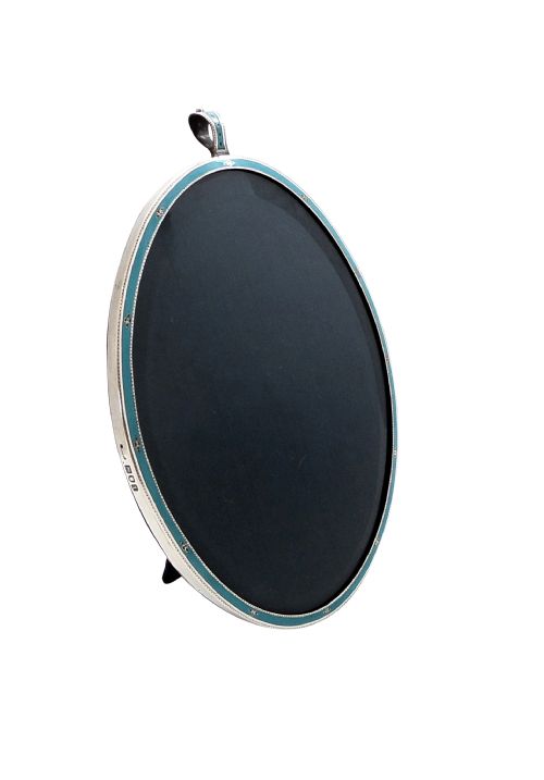 fig 1. Antique Edwardian Sterling Silver & Blue Enamel 9