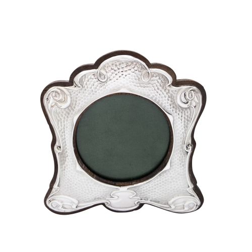 Antique Art Nouveau Sterling Silver 6 1/2" Photo Frame 1905