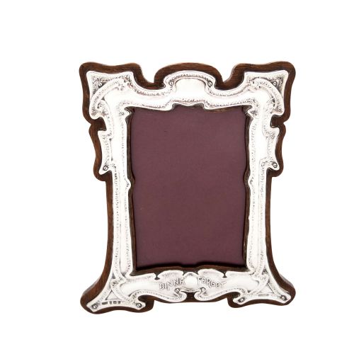Antique Art Nouveau Sterling Silver 'Dinna Forget' Photo Frame 1904