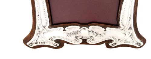 fig 1. Antique Art Nouveau Sterling Silver 'Dinna Forget' Photo Frame 1904