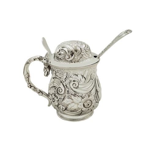 Antique Georgian Sterling Silver Mustard Pot 1819