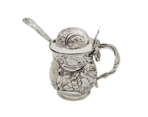 fig 1. Antique Georgian Sterling Silver Mustard Pot 1819
