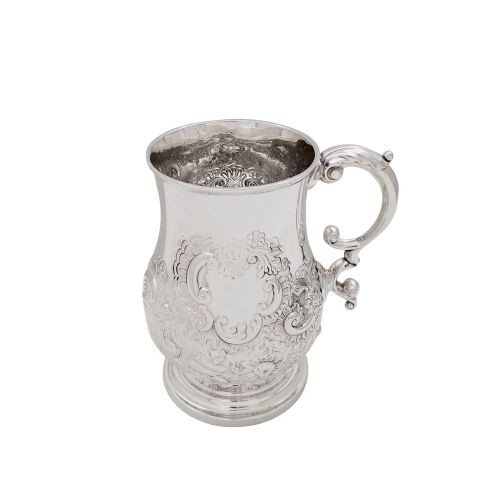 Antique Georgian Sterling Silver Pint Tankard / Mug 1821