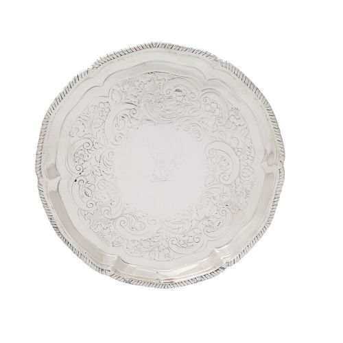 Antique Georgian Sterling Silver 7" Tray / Salver 1773