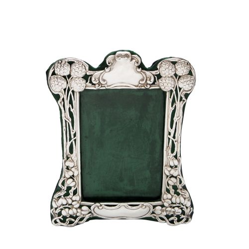 Antique Art Nouveau Sterling Silver 8" Photo Frame 1905
