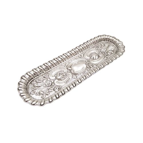 Antique Edwardian Sterling Silver Pen Tray 1902