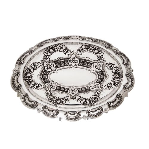Antique Victorian Sterling Silver 8" Dish / Bowl 1882