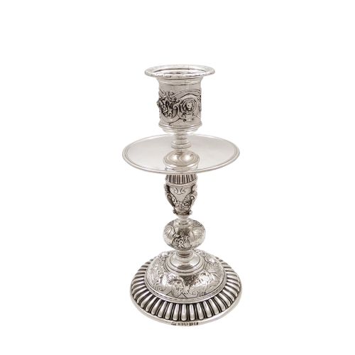 Antique Victorian Sterling Silver Candlestick - 1870 Garrard