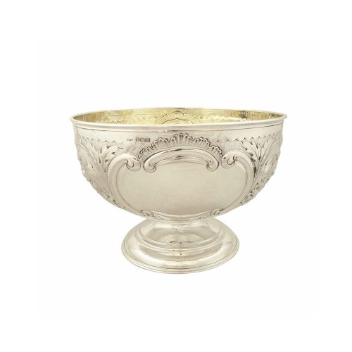 Antique Edwardian Sterling Silver 8 1/4" Bowl on Pedestal Foot 1910