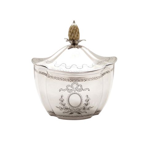 Antique Edwardian Sterling Silver Caddy 1901
