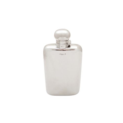 Antique Sterling Silver 7" Hip Flask 1921
