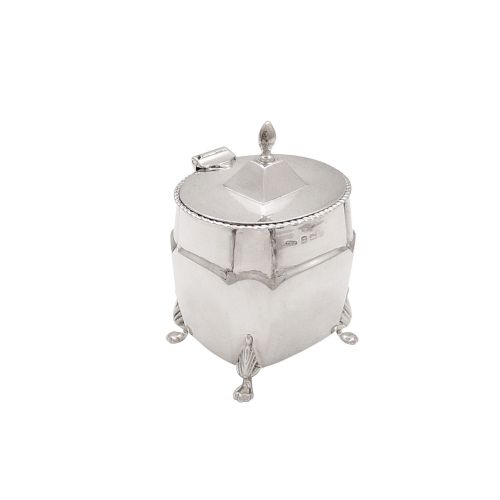 Antique Edwardian Sterling Silver Caddy 1906